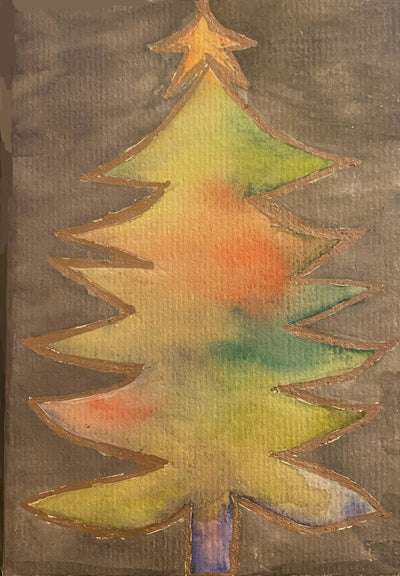 Colorful Christmas Tree Card