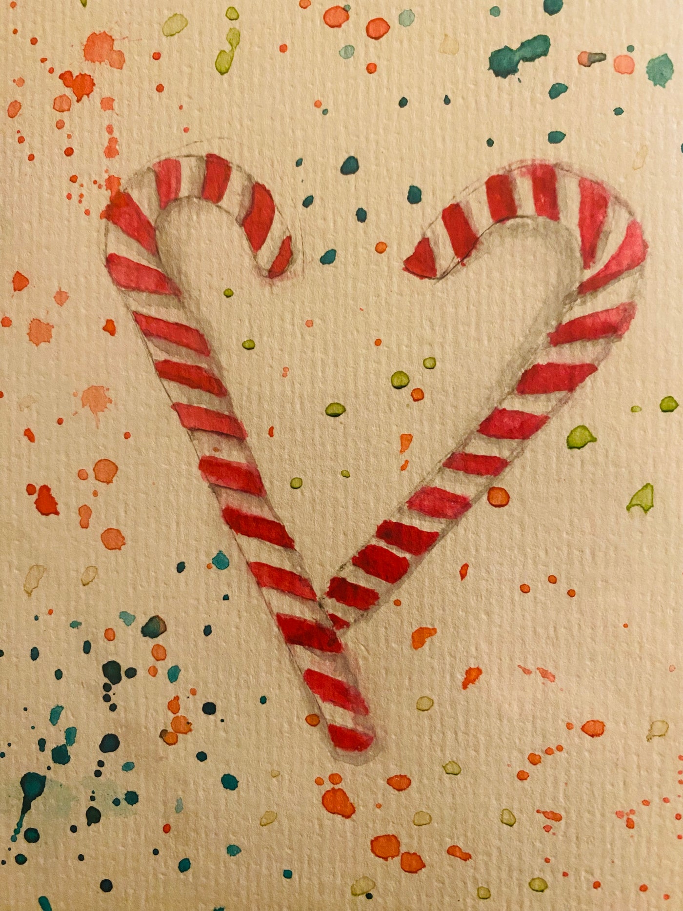 Heart Candycane Card