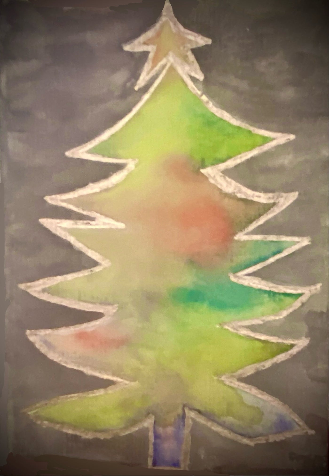 Colorful Christmas Tree Card