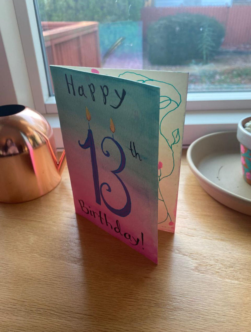 13th Birthday Card