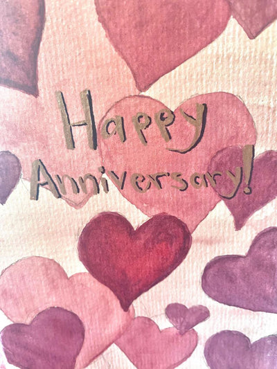 Love Hearts Anniversary Card