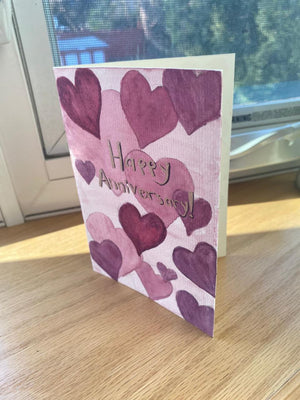 Love Hearts Anniversary Card