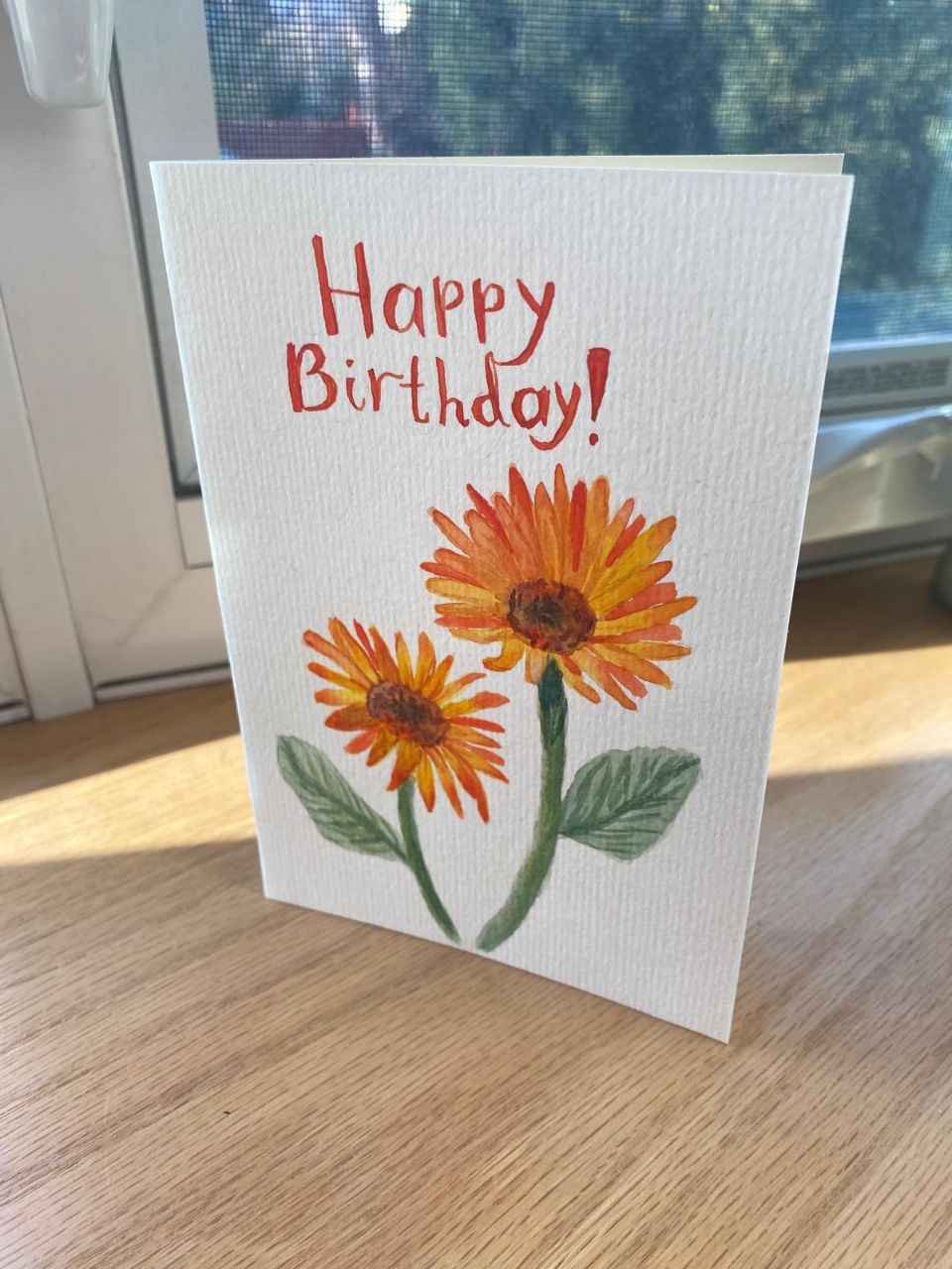 Gerbera Daisy Birthday Card