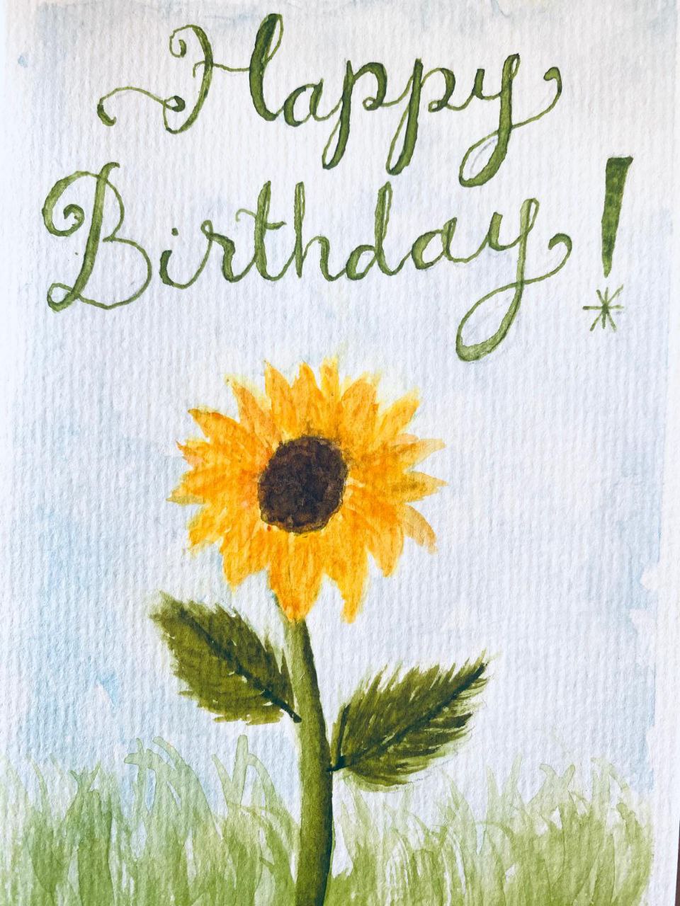 Sunflower Birthday Card