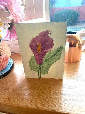 Purple Calla Lilly Greeting Card