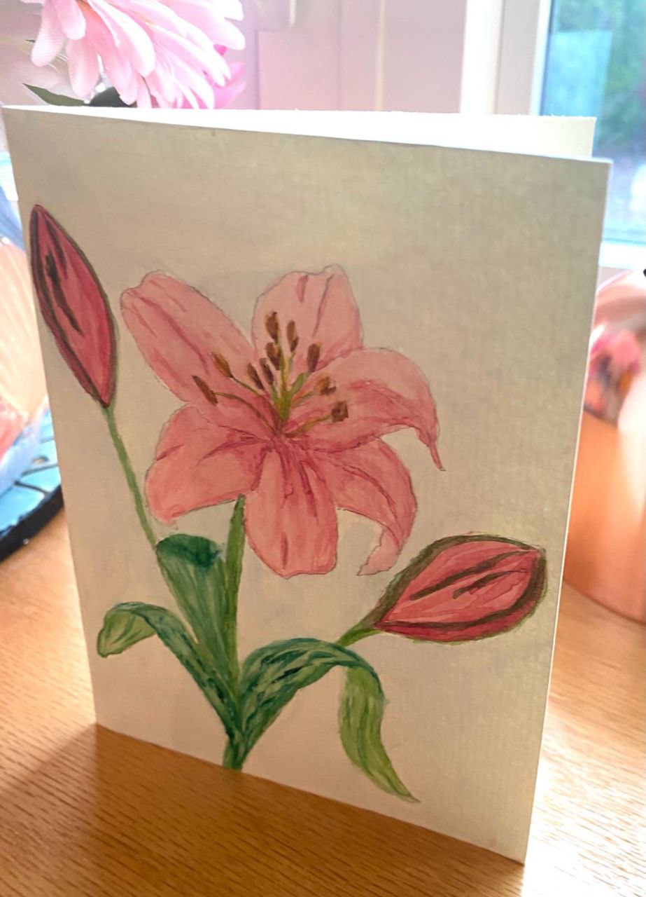 Pink Lily Greeting Card 